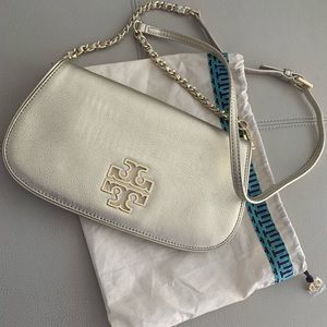 Gold Tory Burch Britten convertible bag, NEVER WORN